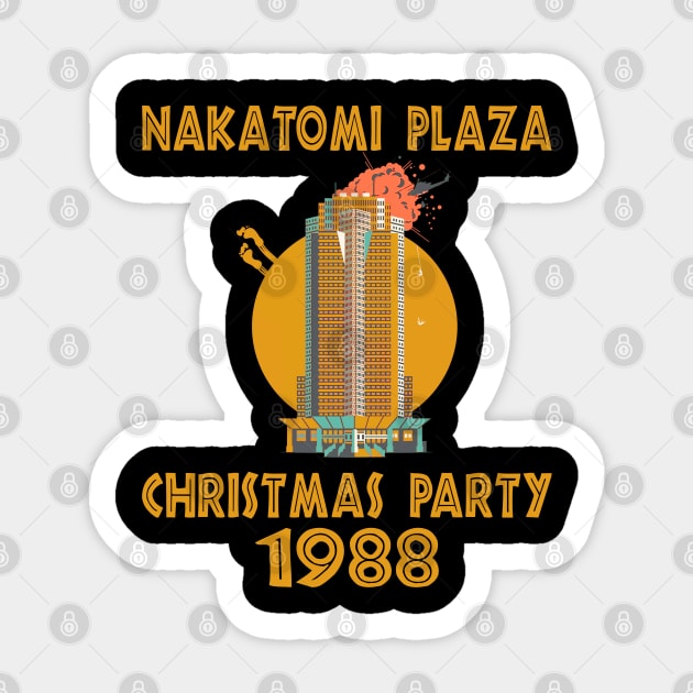 Nakatomi Plaza Christmas Party 1988 Sticker by Raul Caldwell